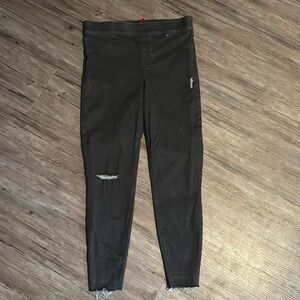 Spanx Women’s XL Distressed Denim Skinny Pant Black